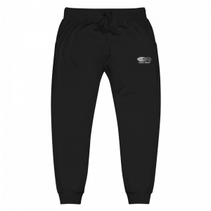 unisex-fleece-sweatpants-black-front-6582cbd5c9e14